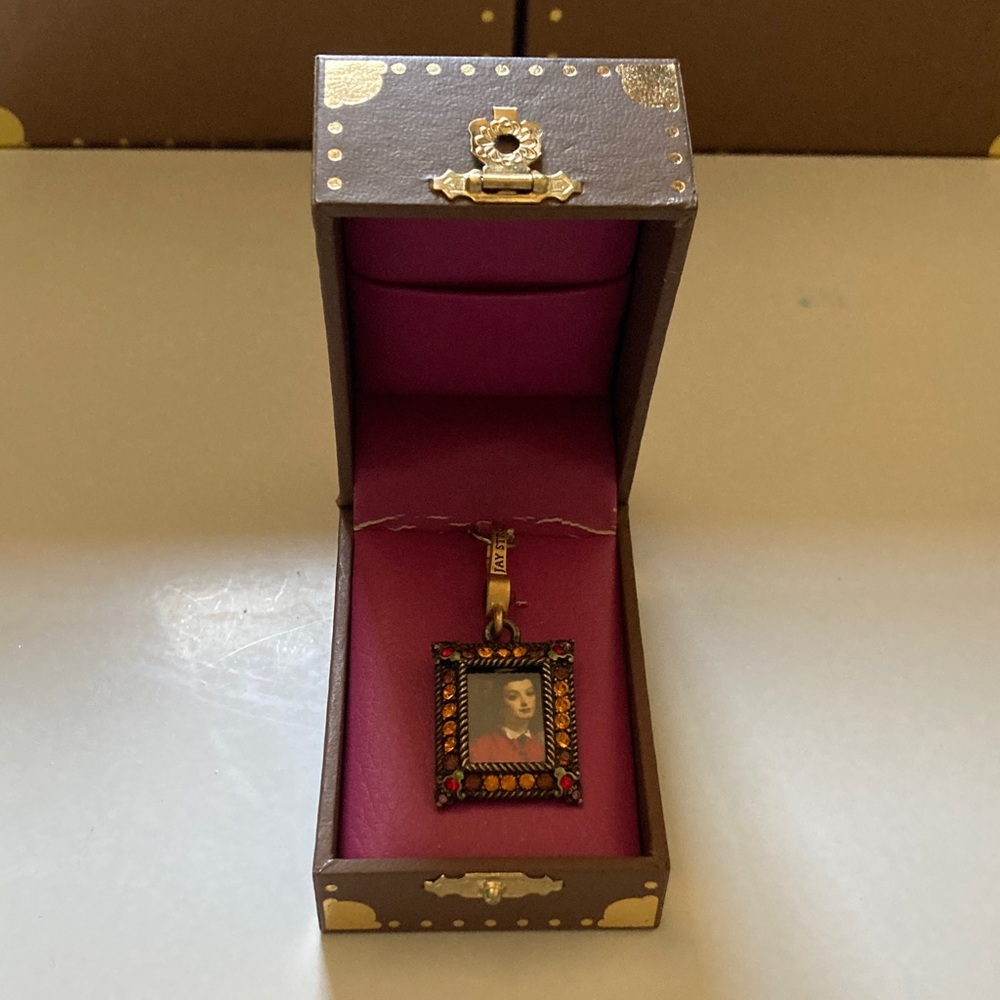 Jay Strongwater Locket Frame Pendant with Crystals